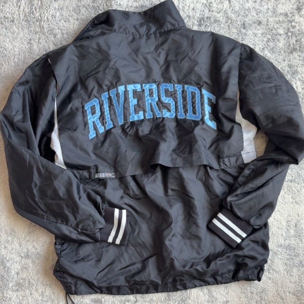 Classic Black Windbreaker Jacket